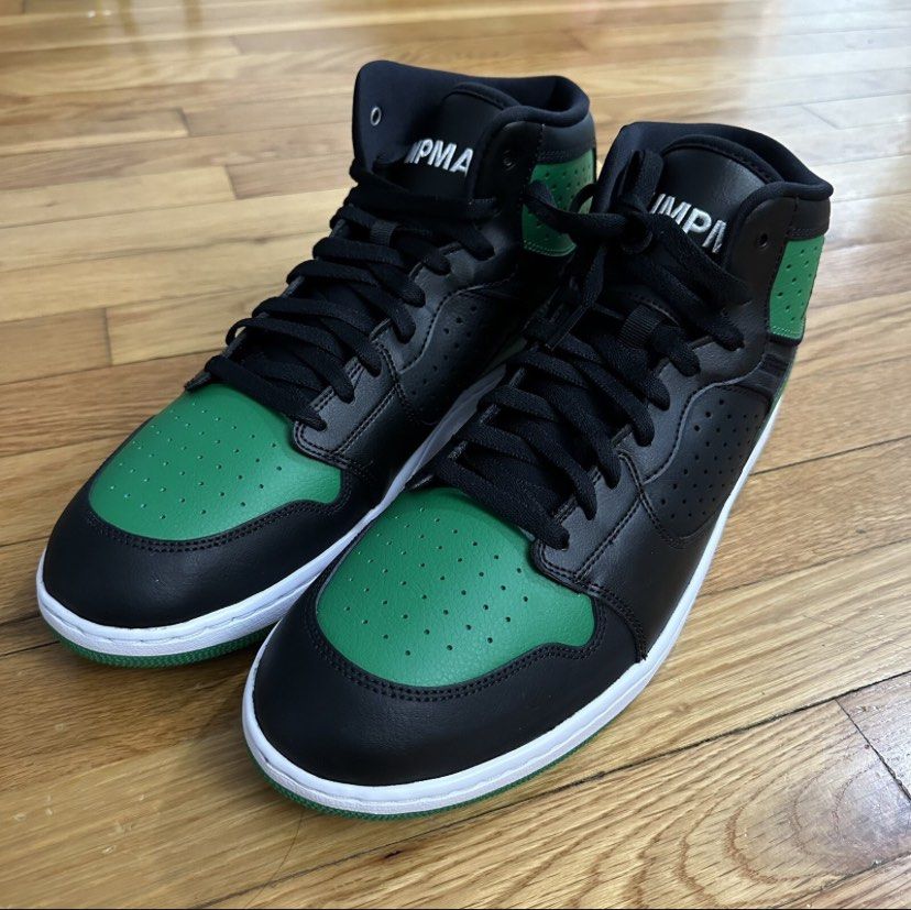Jordan Access Black Aloe Verde! (Category: Sneakers) located in Subic. Submitted by studiogarments (Listing ID 1445128442, Image 2). Description: Jordan Access Black Aloe Verde Size: 11 on tag but fit to 10.5 -Twice ussed - High-top silhouette - Iconic Jumpman logo - Pristine Condition -Legit / Authentic! -No more box -Bought at 6k Plus from Nike store -RFS: Declutter ₱ 3,500 + Shipping Fee! Negotiable for sure buyer. PLEASE READ CAREFULLY! CLICK