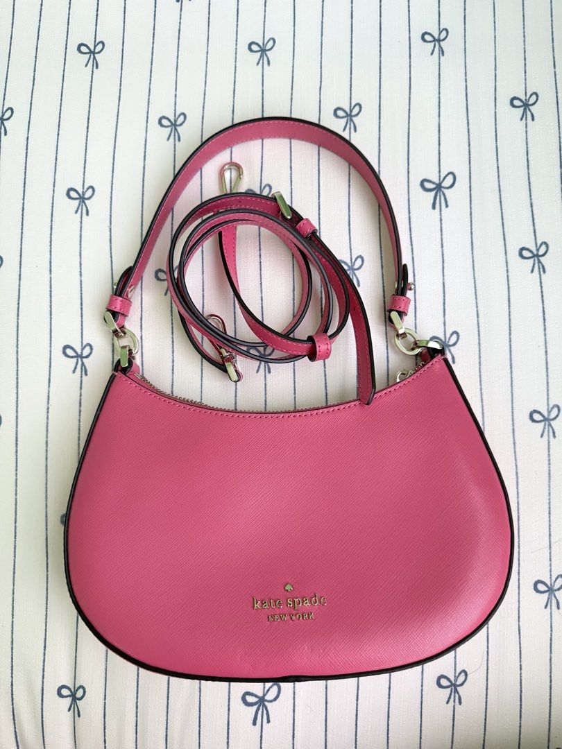 Kate Spade Pink Leather Shoulder Bag (Category: Luxury Bags & Wallets) located in Cebu City. Submitted by declutterwithvie (Listing ID 1445124801, Image 1). Description: - Genuine pink Kate Spade leather shoulder bag - Smooth leather finish with elegant silver hardware - Secure zipper closure - Adjustable strap for customized comfort - Ideal for everyday errands or a stylish night out - Perfectly sized to carry your essentials.