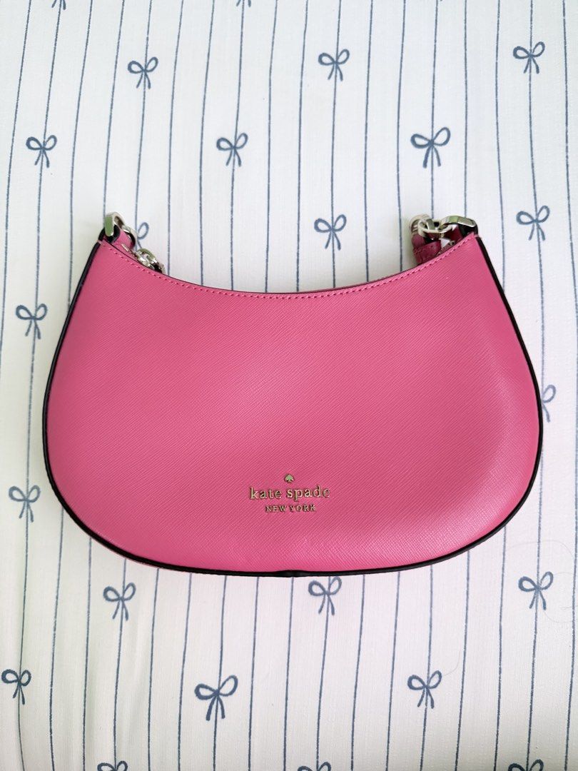 Kate Spade Pink Leather Shoulder Bag (Category: Luxury Bags & Wallets) located in Cebu City. Submitted by declutterwithvie (Listing ID 1445124801, Image 3). Description: - Genuine pink Kate Spade leather shoulder bag - Smooth leather finish with elegant silver hardware - Secure zipper closure - Adjustable strap for customized comfort - Ideal for everyday errands or a stylish night out - Perfectly sized to carry your essentials.