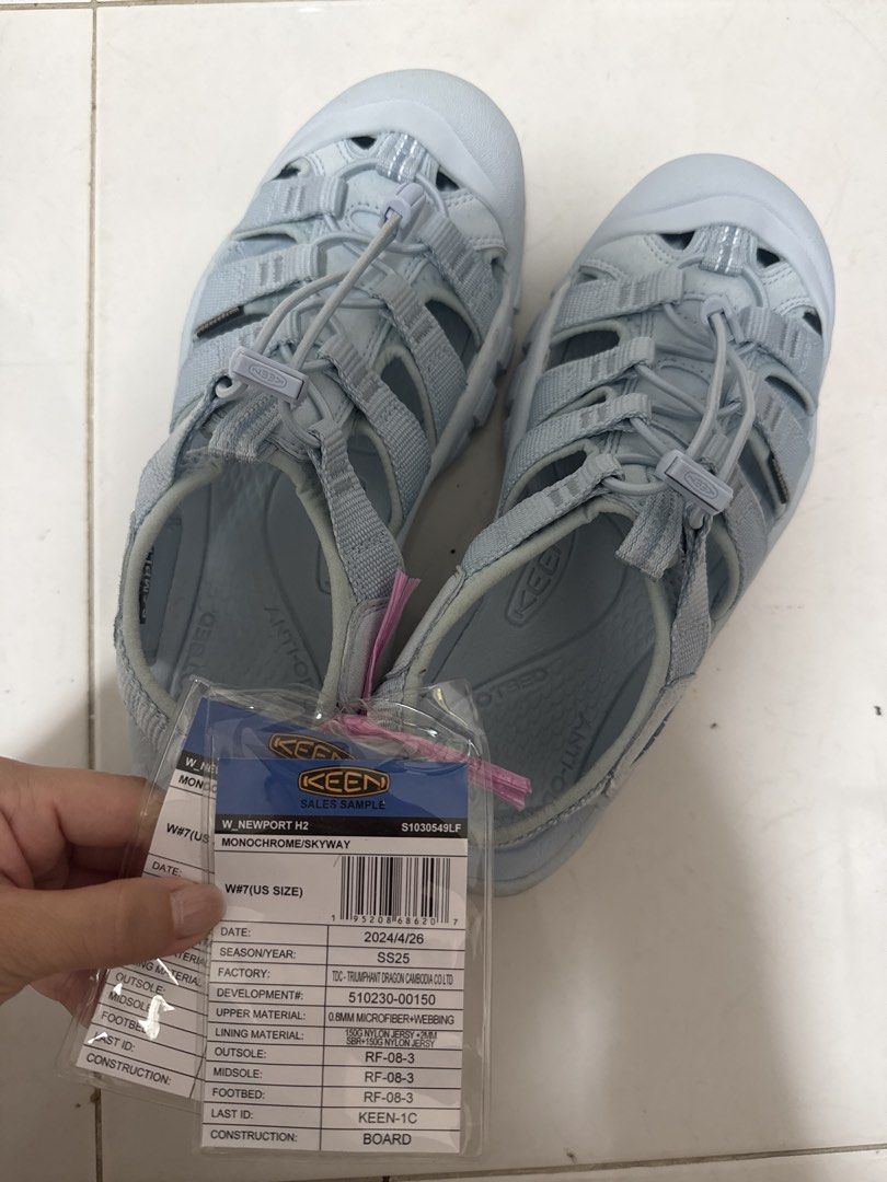 KEEN Newport H2 Sandals - Monochrome Skyway (Category: Sandals) located in Singapore. Submitted by cokiemonstaa (Listing ID 1445198807, Image 1). Description: - KEEN Newport H2 Sandals - Color: Monochrome Skyway - Size: W7 (US) - Ideal for outdoor activities & water adventures - Features secure bungee lacing - Comfortable footbed for all-day wear - Selling because no longer needed.
