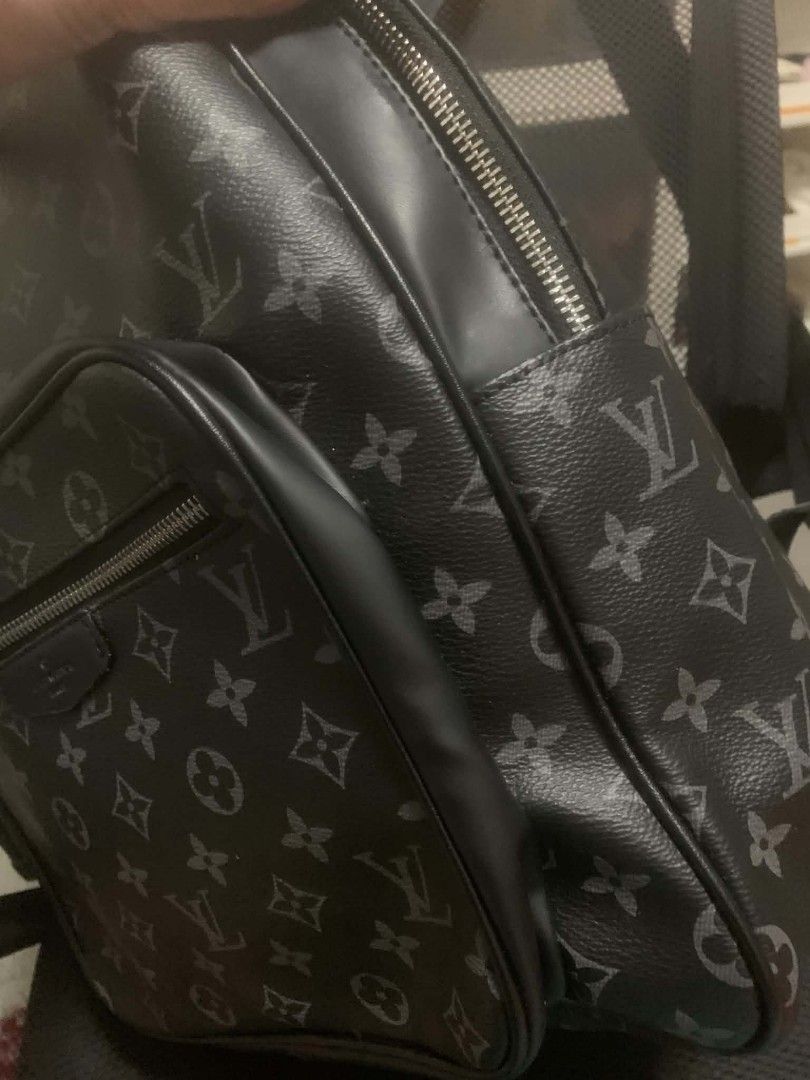 Louis Vuitton Monogram Eclipse Backpack (Category: Luxury Bags & Wallets) located in Quezon City. Submitted by ukaybag.ph09 (Listing ID 1445052337, Image 2). Description: - Vuitton backpack - Monogram Eclipse pattern - Front zip pocket - Main compartment - Adjustable straps with metal buckles - Ideal for everyday use or travel.