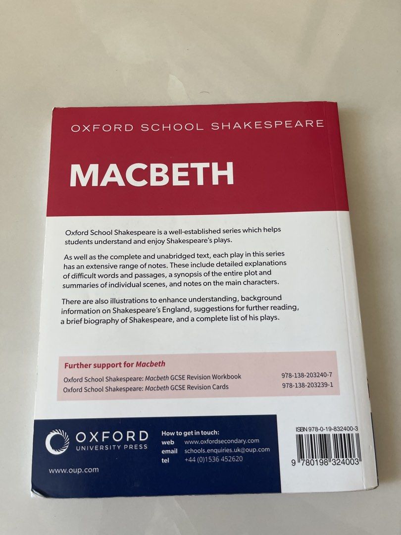 Macbeth (Annotated) （分類：教科書）位於 Hong Kong。 由 pokermoncard 提交（商品編號 1445117634，圖片 2）。簡介： Macbeth by Shakespeare. May be part of GCSE English Literature syllabus depending on the exam board.。
