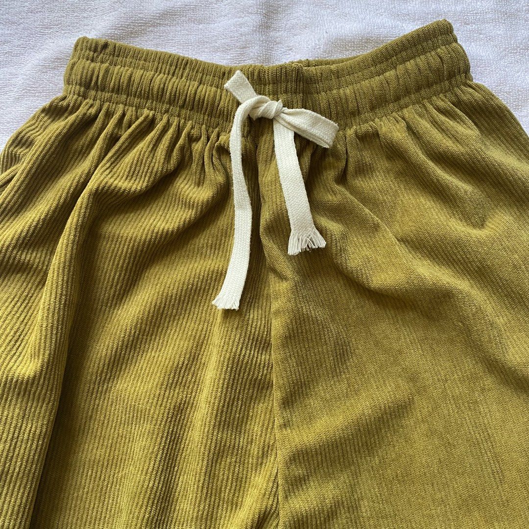 MAFIE Olive Corduroy Pants (S-M) (Category: Other Bottoms) located in Taguig. Submitted by floatingpoints (Listing ID 1445127435, Image 1). Description: RFS: not my style anymore ! loc: taguig mod: lalamove/j&t mop: gcash .