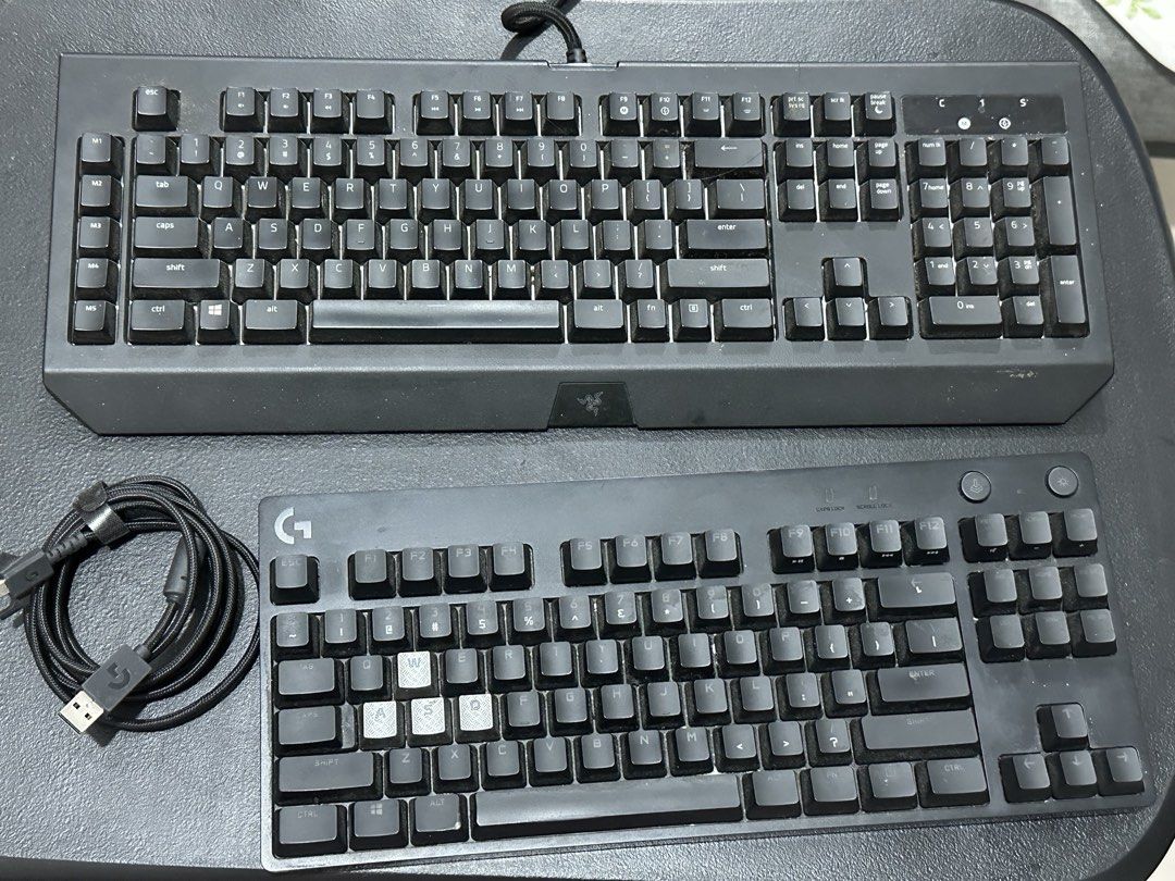Mechanical Gaming Keyboards (Read desc.) (Category: Computer Keyboard) located in Marikina City. Submitted by samgyupsalamaw (Listing ID 1445143054, Image 1). Description: FOR SALE ONLY Razer Blackwidow Chroma V2 - ₱2,500 Logitech PRO TKL - ₱5,500 Take both for 7k - both working good - can test for your assurance - can send more photos / vids rfs: di na nagagamit both loc: greenhills qc.