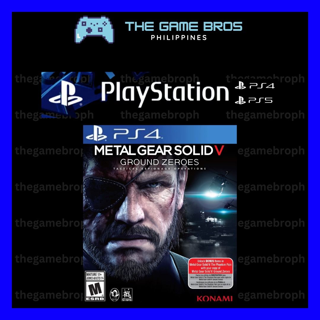 Metal Gear Solid V Ground Zeroes (PS4 Game)(Digital) (Category: PlayStation) located in Manila. Submitted by thegamebroph (Listing ID 1445157764, Image 1). Description: 🔥 FEATURES 🔥 ✅ 100% SAFE and LEGAL games bought from Playstation Store✅ ✅ 100% STABLE and RELIABLE !!! ✅ ✅ Not required to MODIFY your console ✅ ✅ Warranty provided✅ ✅ Instant Delivery*✅ ✅ Simple & Details Installation Guide Provided✅ ✅ 99% of all games available on PlayStation 