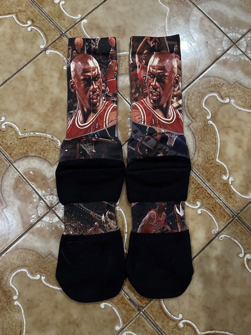 Michael Jordan Basketball Themed Crew Socks (Category: Socks) located in Manila. Submitted by styledbysha (Listing ID 1445190740, Image 2). Description: Big size.