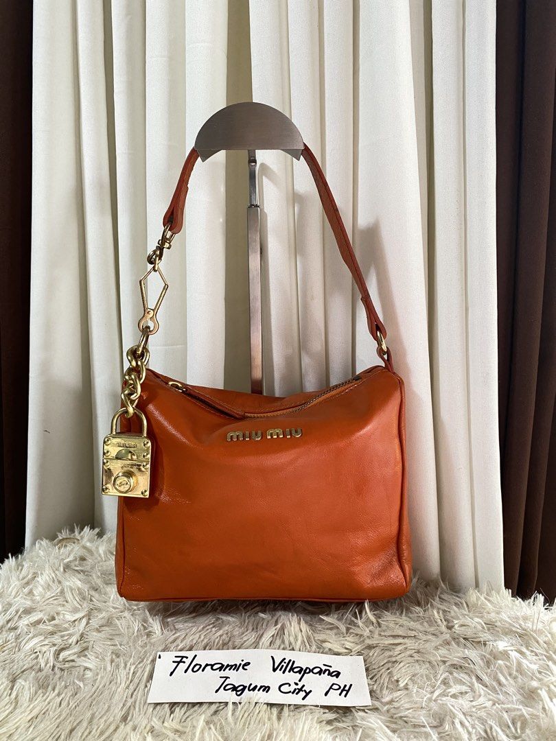 Miumiu small kili bag (Category: Luxury Bags & Wallets) located in Tagum. Submitted by amarasluxbag (Listing ID 1445093931, Image 2). Description: May dirt sa loob Super ganda pa neto Small size kili kasya long wallet No flaws Sign of use only.