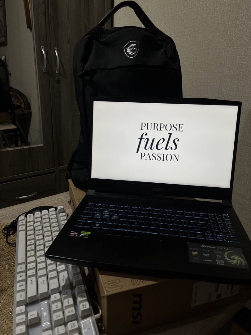 MSI BRAVO 15 (Category: Laptops & Notebooks) located in Rizal. Submitted by everything.threads (Listing ID 1445129207, Image 2). Description: FOR SALE: MSI Bravo 15 Gaming Laptop 📌 RFS: upgrade 💻 Specifications: ✅ AMD Ryzen Processor ✅ AMD Radeon Graphics ✅ 15.6” Full HD Display ✅ 16GB RAM ✅ 256GB SSD ✅ Windows 11 ✅ Backlit Keyboard 📦 Complete with Original Charger 👩 Female-Owned ✅ Lady-owned unit ✅ Well Maintained ✅ No Major Dents ✅ No Scree