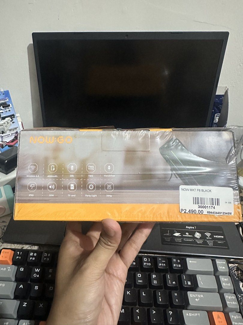NOW:GO F6 (Category: Soundbars, Speakers & Amplifiers) located in Malabon City. Submitted by reyyyyyyyyyyyyyyy (Listing ID 1445198945, Image 2). Description: For sale bnew nowgo f6 -Brandnew -Sealed (but store decided to open for testing only) -Free on ip 17pro max (June 21, 2026) -P2490 srp at digital walker - GO F6 Portable Bluetooth Speaker - 20 hours of music playback - Waterproof and dustproof design - TWS stereo pairing for immersive sound 
