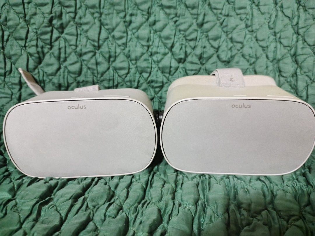 Oculus Go 1 set (Category: Virtual Reality) located in San Jose del Monte. Submitted by toys.merch.electronic (Listing ID 1445043491, Image 1). Description: working both may maliit lng na deadpixel sa screen yung isang vr walang controller at kulang yung strap sa at isang foam sa isang vr WIYSWIYG mop gcash mod flash/lbc/lalamove loc sjdm bulacan.