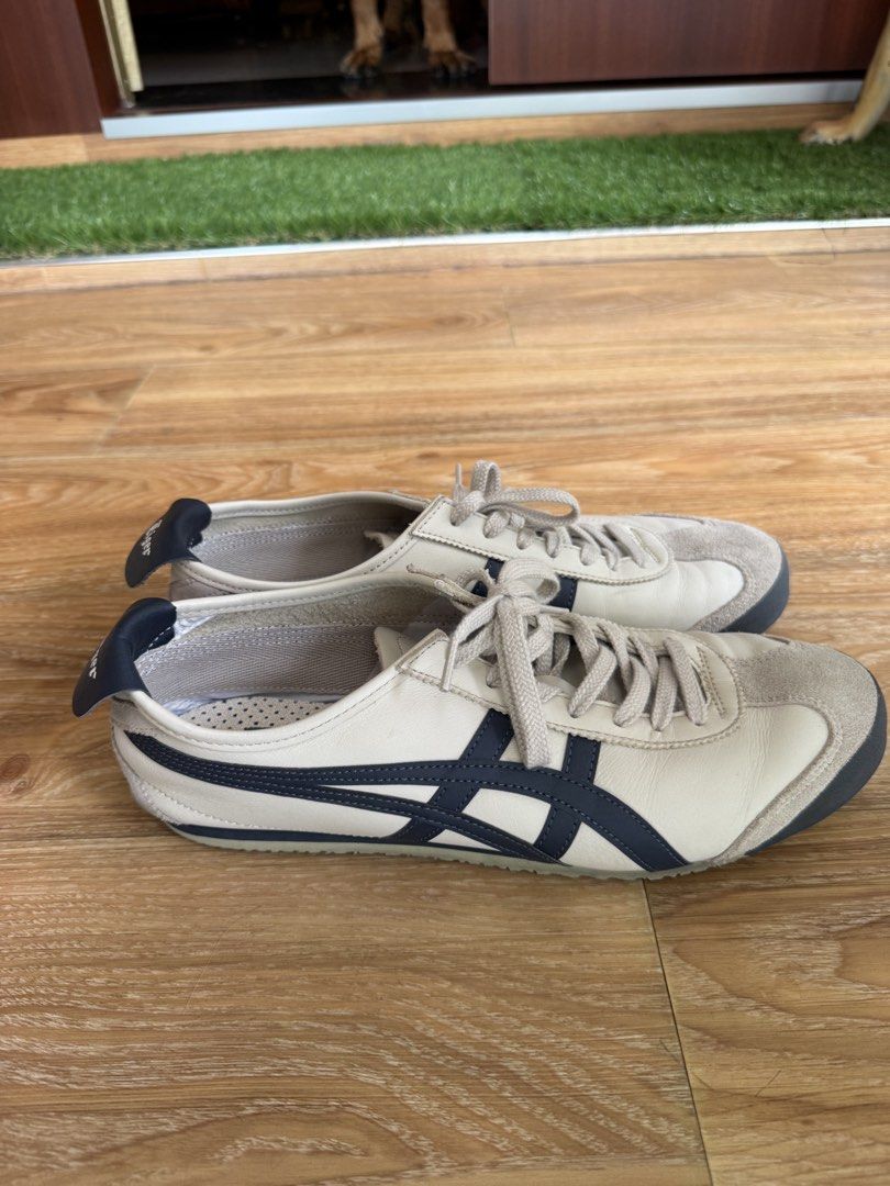 Onitsuka Tiger Mexico 66 Cream Navy Sneakers (Category: Sneakers) located in Singapore. Submitted by funandgamez (Listing ID 1445120740, Image 2). Description: Worn about 5 times. Too tight .