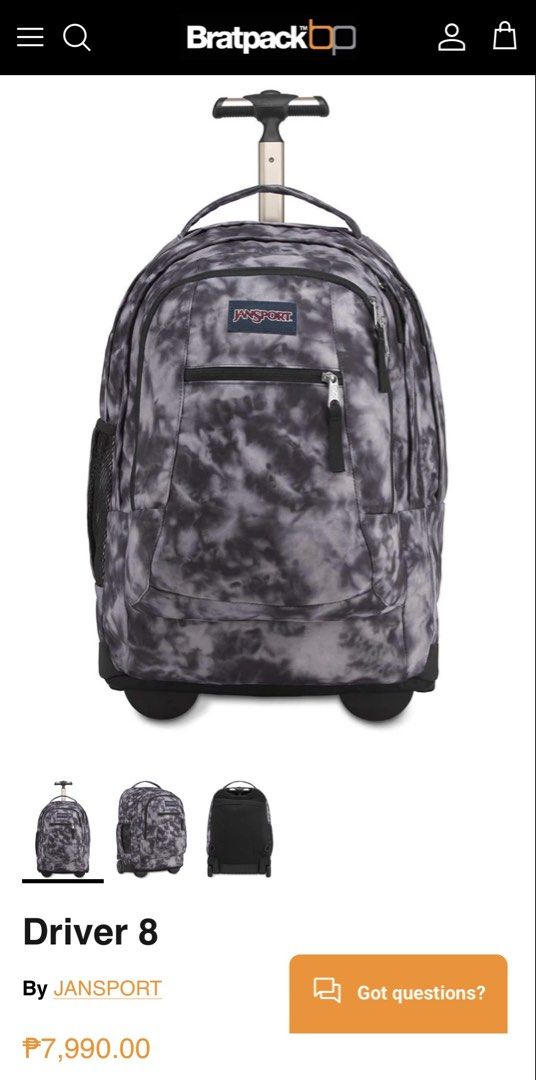 ORIGINAL JANSPORT DRIVER 8 TROLLEY BACKPACK (Category: Backpacks) located in Valenzuela. Submitted by dkjapansurplus (Listing ID 1445047389, Image 2). Description: 🇯🇵IMPORTED FROM JAPAN ORIGINAL JANSPORT DRIVER 8 TROLLEY BACKPACK🇯🇵 🎯 LAPTOP COMPARTMENT 🎯 FRONT ZIPPER POCKET 🎯 SMOOTH WHEELS ROTATION 🎯 LIGHTWEIGHT 🎯 BACKPACK STRAP 🎯 DURABLE POLYESTER CASE 🎯 TOP HANDLE CARRY 🎯 PUSH HANDLE TROLLEY 🎯 WIDE SPACE CAPACITY NO ISSUE..IN LIKE 