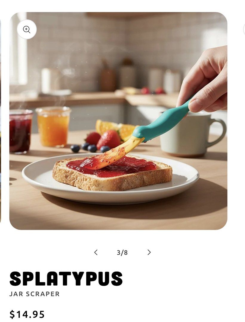 Splatypus Jar Spatula for Scooping and Scraping (Category: Other Kitchenware & Tableware) located in Taguig. Submitted by kxtrxnxxxx (Listing ID 1445112682, Image 2). Description: - RFS: Decluttering - Never used, just opened for pics - Worth $14.95 ‼️‼️ READ FIRST ‼️‼️ 📦 Delivery within Metro Manila ONLY ⏰ 24-hour reservation only. ❌ NO Orange app checkout ❌ NO Meetups 💵 MOP: GCash, BDO and Unionbank ONLY 📦 Delivery within Metro Manila ONLY �