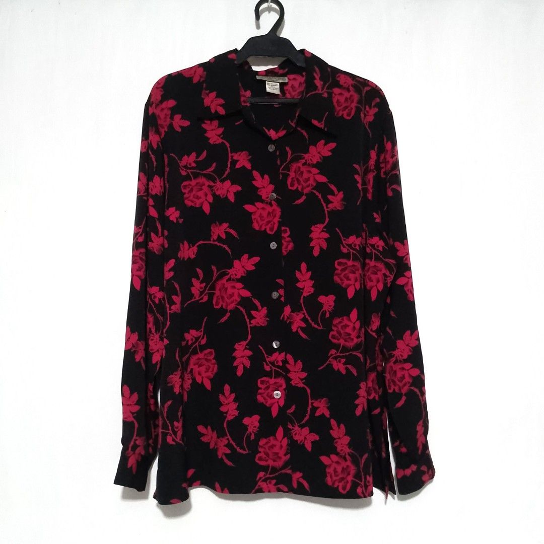 Plus Size Red & Black Long Sleeves Blouse (Category: Blouses) located in Tuguegarao City. Submitted by thriftedtreasures101.1 (Listing ID 1445161777, Image 1). Description: Notations brand. Perfect for casual or office wear. Slightly used, in good condition. Color may vary due to lighting. Size 18W on tag or a size 3XL. Chest - 52" Length - 28" ‎ ‎📍 Location: Cagayan Valley ‎👛 MOP: Maya/GCash ‎🛵 Shipping: J&T (SF c/o buyer) ‎*No COD. ‎*No rush