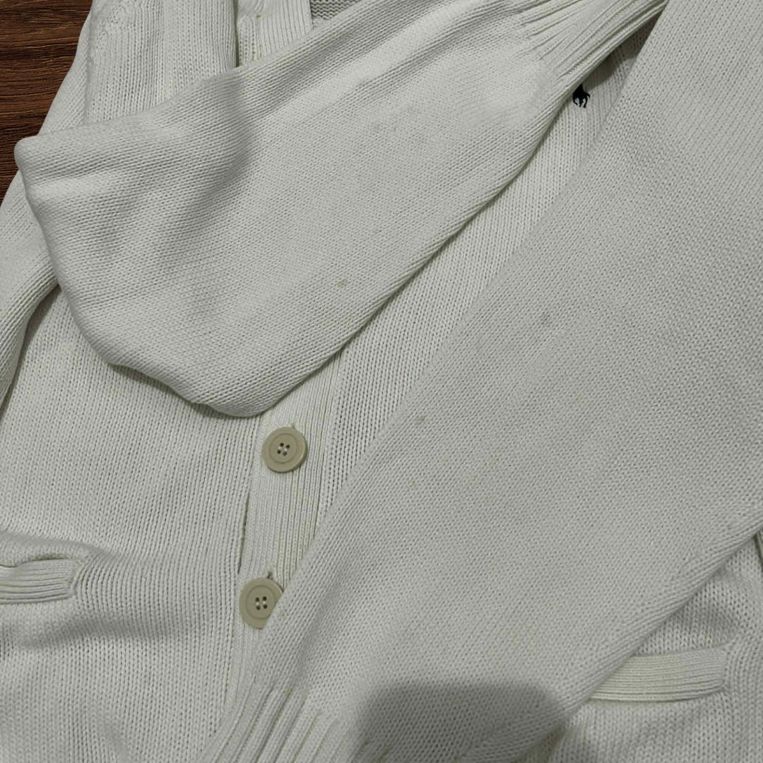 Ralph Lauren RL Knitted Cardigan Sweater Pullover Pony Button (Category: Coats, Jackets and Outerwear) located in Batangas. Submitted by x.coutures (Listing ID 1445144840, Image 3). Description: 𝚡.𝚌𝚘𝚞𝚝𝚞𝚛𝚎𝚜 𝚘𝚗 𝚒𝚐 & 𝚌𝚊𝚛𝚘𝚞 Item: Ralph Cardigan White 🙌 Dimensions as follows Length: 28 inches Width: 22 inches Condition: Very Good Issues: sign of usage -No Deletion of comment nor flaking 🙏. -Please manage your expectations since all