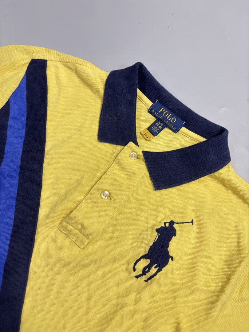 Ralph Lauren yellow polo QR (Category: Tshirts & Polo Shirts ) located in Bacolod City. Submitted by crypticdystopian (Listing ID 1445108227, Image 3). Description: Ralph Lauren Yellow with Qr -Authentic Condition: Excellent Color rate: 9/10 (Color may vary due to lighting) Size: L youth but S fittings Dimensions:W18/L26 Flaws:❌ “Tags are provided for authenticity checking”.