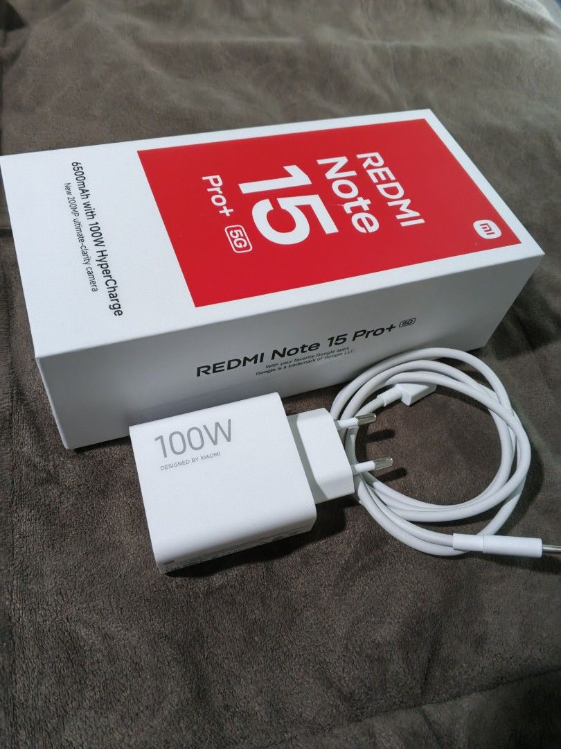 Redmi Note 15 Pro+ Charger (Category: Chargers & Cables) located in Manila. Submitted by oninaborre (Listing ID 1445157291, Image 1). Description: Original Redmi Note 15 Pro+ 100w Charger PS: Original galing sa box RFS: Ninakaw ng hayop yung phone wala pa 1 month nagamit.
