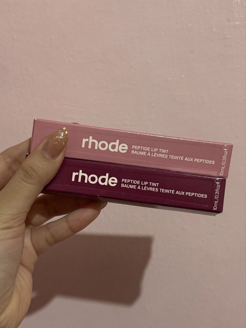 Rhode Products (Category: Makeup) located in Quezon City. Submitted by pumpkenpie (Listing ID 1445169814, Image 1). Description: ₱1,200 Ribbon [SOLD] Raspberry Jelly ₱1600 Toasted Teddy Sleepy girl [SOLD] Date Cake Pasabuy from the US (bought in sets and selling the extra shades).