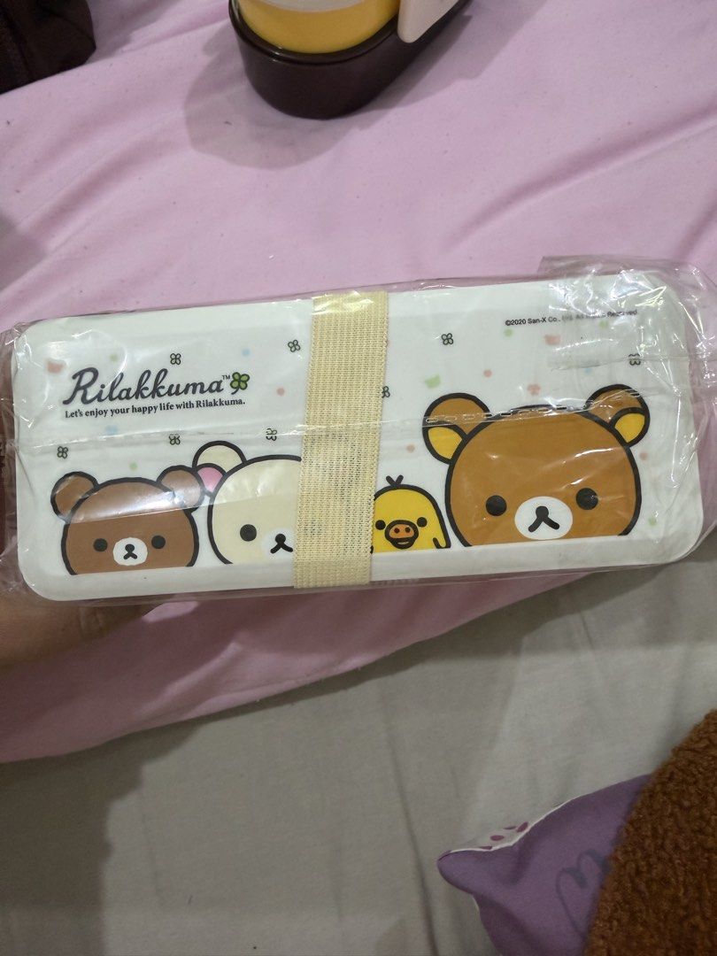 Rilakkuma 3-Tier Lunch Box & Cooler Bag Set (Category: Food Organization & Storage) located in Caloocan City. Submitted by anonimitya06091 (Listing ID 1445199812, Image 1). Description: - Adorable Rilakkuma 3-tier lunch box set - Includes a matching cooler bag - Features Rilakkuma, Korilakkuma, and Kiiroitori designs - Perfect for school lunches, picnics, or meals on the go - A must-have for Rilakkuma fans!.