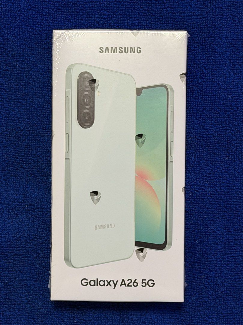 Samsung A26 5G 128gb (Category: Cases & Sleeves) located in Binan City. Submitted by mtmph (Listing ID 1445178246, Image 1). Description: Brand new, sealed box 128gb Mint color Smart locked .