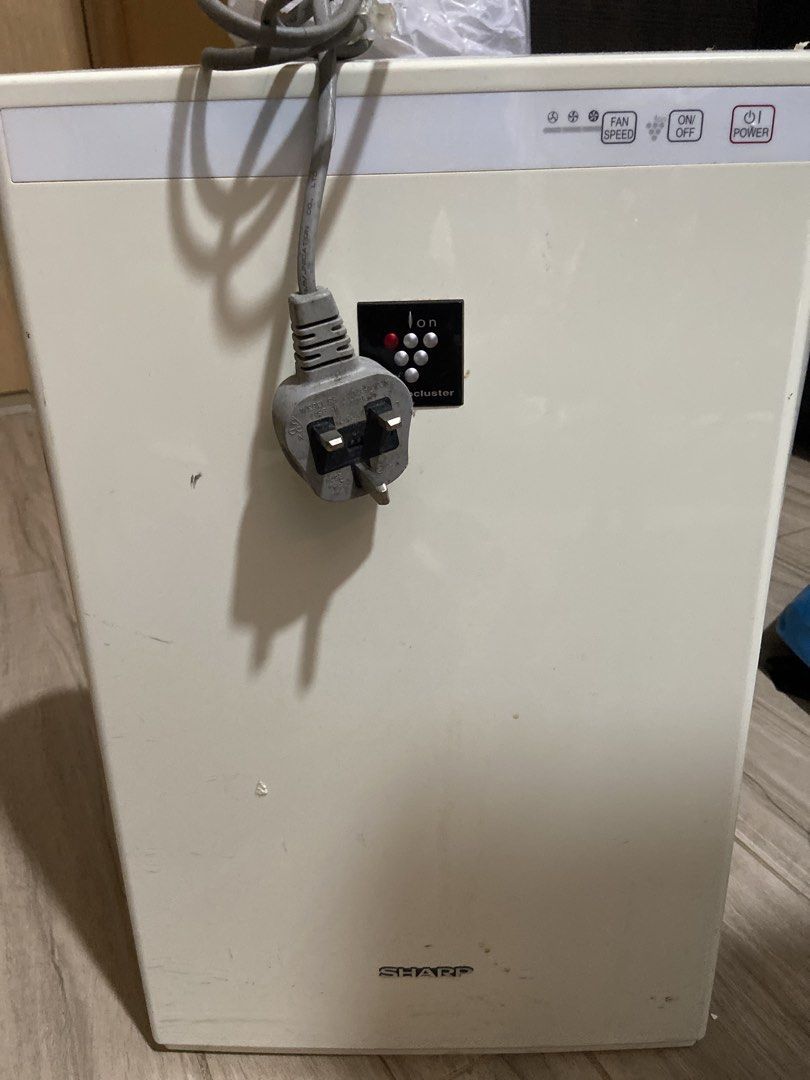 Sharp Air Purifier Plasmacluster Ion Technology 聲寶空氣清新機 英規插頭, 家庭電器, 空氣 ...