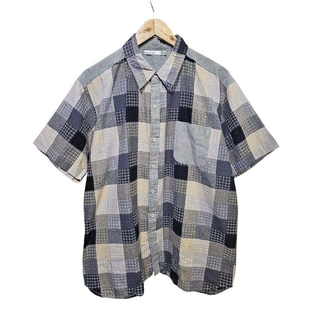 Sifflet Patchwork Short Sleeve Shirt Polo (Category: Tshirts & Polo Shirts ) located in Las Pinas. Submitted by noblethreads (Listing ID 1445179927, Image 1). Description: Sifflet Patchwork Short Sleeve Shirt Polo Size: Medium to Large Dimensions: 23x28 450+sf.
