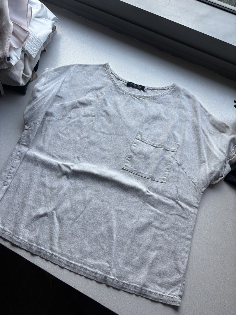 SM Women White Blouse (Category: Blouses) located in Manila. Submitted by dominiquescloset24 (Listing ID 1445077347, Image 1). Description: Payment through GCash, Maya, or BDO. Shipment c/o buyer - can deliver via J&T/LBC, or Lalamove/Grab .