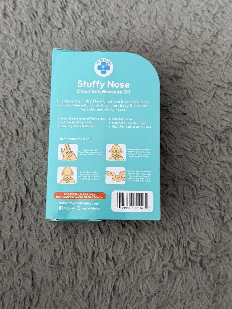 Stuffy Nose chest rub massage oil (Category: Baby Toiletries & Grooming) located in San Juan City. Submitted by knickscorner (Listing ID 1445165854, Image 2). Description: .