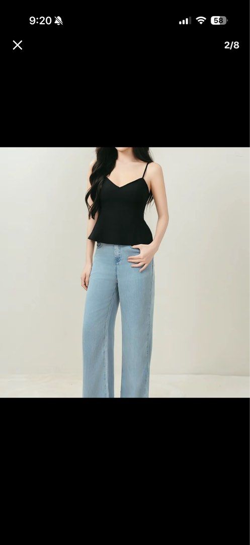 Supergurl Light Wash Tencel Jeans (Category: Jeans & Leggings) located in Singapore. Submitted by strawberryyt (Listing ID 1445179709, Image 2). Description: - Light wash denim jeans - Brand: Supergurl - Silhouette: Wide leg - Fit: Comfortable - Perfect for casual outfits - Pair with a cute top.