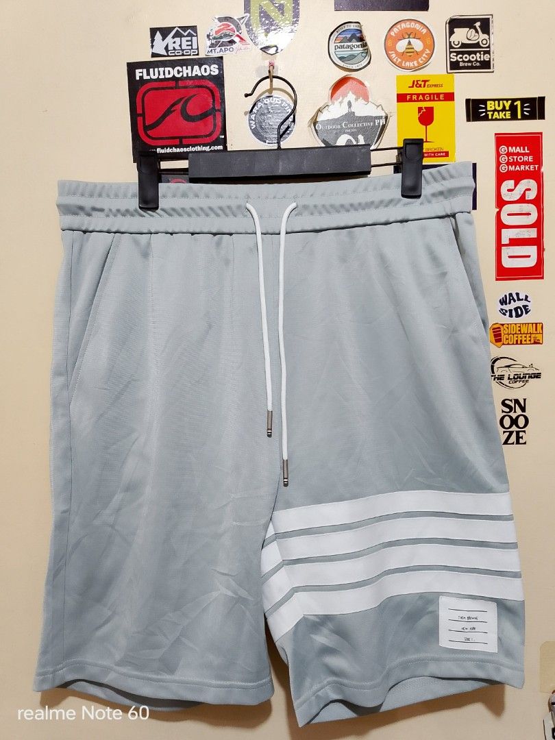 Thom Browne Short (Category: Shorts) located in Manila. Submitted by randomitemsss (Listing ID 1445213305, Image 1). Description: Thom Browne 4 Bars Loop back Short Excellent condition Waist 34-38 x Length 20 Mens XL Quickdry fabric ✅ Stretchable ✅ With drawcord ✅ With 2 hand pockets ✅ 🏷️400.⁰⁰.