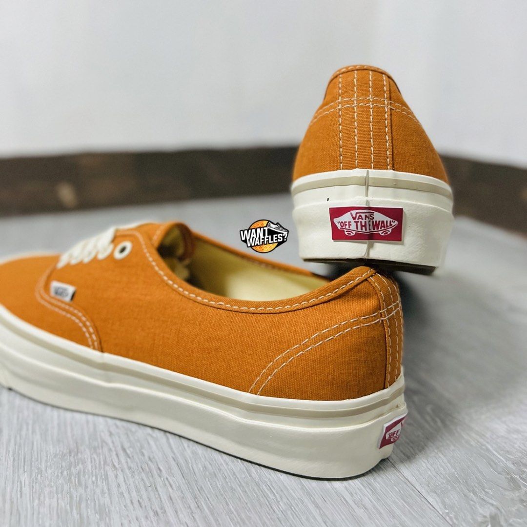 Vans MTE Authentic Reissue 44 Salt Wash Marmalade (Category: Sneakers) located in Mabalacat. Submitted by snkrwffls_nightowl (Listing ID 1445231719, Image 2). Description: - Orange Vans Authentic shoes - Durable canvas upper - Classic white laces and sole - Iconic Vans branding on heel tab and insole - Comes with original box - Ideal for everyday casual wear.
