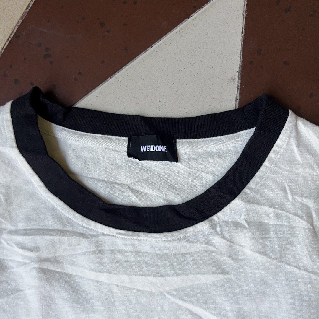 WE11DONE White "11" Graphic Ringer T-Shirt (Category: Tshirts & Polo Shirts ) located in San Fernando. Submitted by geramel07 (Listing ID 1445201819, Image 3). Description: WE11DONE White "11" Graphic Ringer T-Shirt - Dimes: 22/25 - Excellent Condition - Cr: 9.5/10 - Issue: needwash.