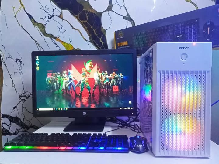 White Gaming PC with RGB Keyboard and Mouse (Category: Desktops) located in Manila. Submitted by itsmeerickalalaine22 (Listing ID 1445093222, Image 1). Description: INTEL CORE I7 ASUS MOTHER BOARD 8GB RAM 120GB SSD 500GB HDD GT 730 2GB INPLAY WHITE GAMING CASE 22" SAMSUNG WIDE MONITOR ILLUMINATED KEYBOARD MOUSE PLUG AND PLAY COMPLETE SET :9500 09453546677 STA ANA MANILA .