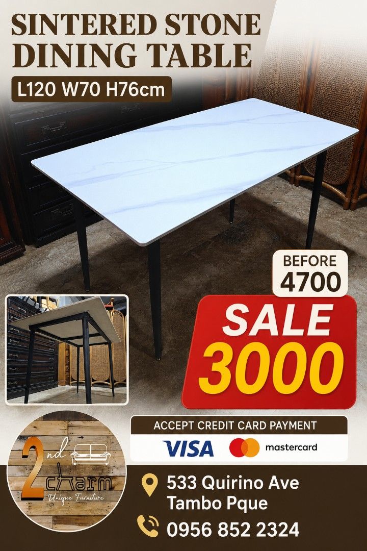 2nd hand 4 seater dining set SALE (Category: Chairs) located in Paranaque City. Submitted by 2ndcharmfurniture (Listing ID 1445329397, Image 3). Description: 💳 𝐌𝐨𝐝𝐞 𝐨𝐟 𝐏𝐚𝐲𝐦𝐞𝐧𝐭 ✅ QR Ph Credit Card ✅️ GCash ✅ BDO Bank Transfer ✅ BPI Bank Transfer 📍 𝙋𝙖𝙮𝙢𝙚𝙣𝙩 𝙞𝙨 𝙢𝙖𝙙𝙚 𝙪𝙥𝙤𝙣 𝙥𝙞𝙘𝙠-𝙪𝙥 𝙛𝙧𝙤𝙢 𝙪𝙨..