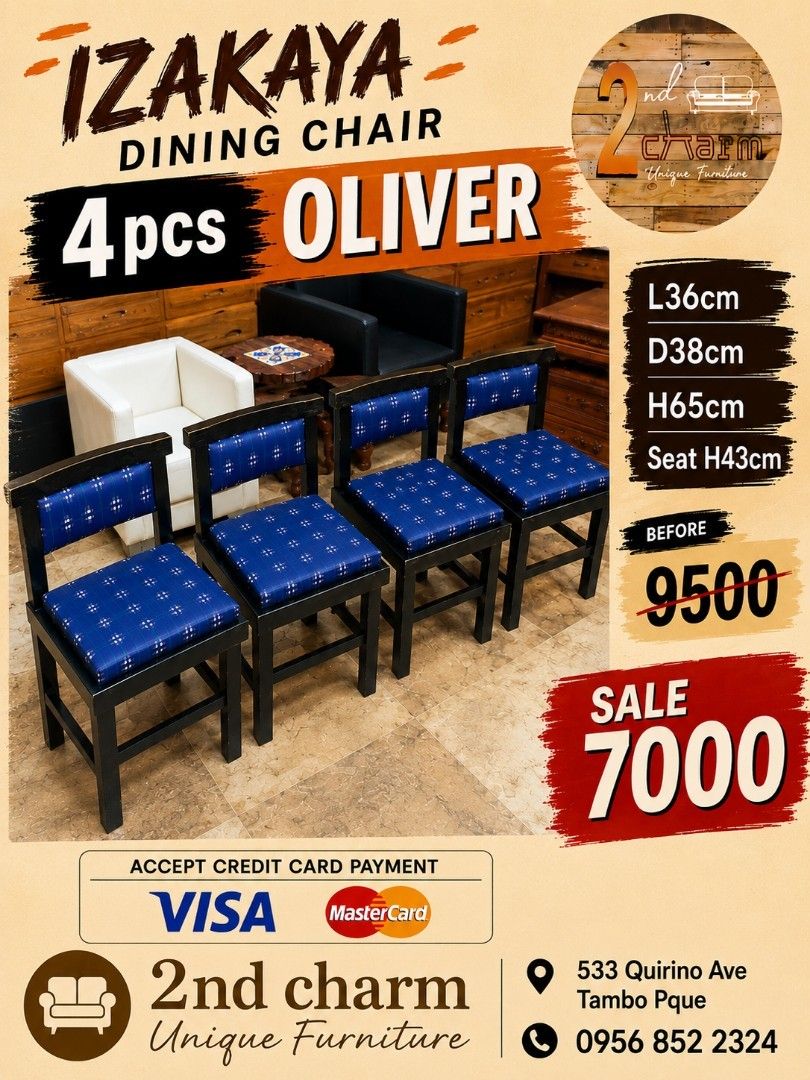 2nd hand 4 seater dining set SALE (Category: Chairs) located in Paranaque City. Submitted by 2ndcharmfurniture (Listing ID 1445329397, Image 2). Description: 💳 𝐌𝐨𝐝𝐞 𝐨𝐟 𝐏𝐚𝐲𝐦𝐞𝐧𝐭 ✅ QR Ph Credit Card ✅️ GCash ✅ BDO Bank Transfer ✅ BPI Bank Transfer 📍 𝙋𝙖𝙮𝙢𝙚𝙣𝙩 𝙞𝙨 𝙢𝙖𝙙𝙚 𝙪𝙥𝙤𝙣 𝙥𝙞𝙘𝙠-𝙪𝙥 𝙛𝙧𝙤𝙢 𝙪𝙨..