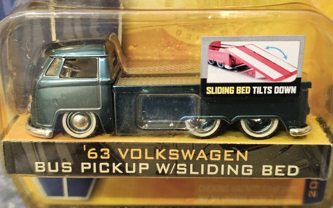 '63 VW BUS PICKUP - 2007 Jada V Dubs Series (Category: Vehicle & Diecast Models) located in Quezon City. Submitted by charliebrown_olx (Listing ID 1445357539, Image 2). Description: VOLKSWAGEN, SAMBA, BEETLE, BUG Classification: New, Factory Sealed Condition: Mint on Near-Mint Card, WYSIWYG TERMS & CONDITIONS: 1. Pickup only at Obudan St Brgy Manresa, Q.C. 2. Shipping c/o buyer. 3. Prices are Final. 4. Respect the Ad. TFL! Hot Wheels, Matchbox, G