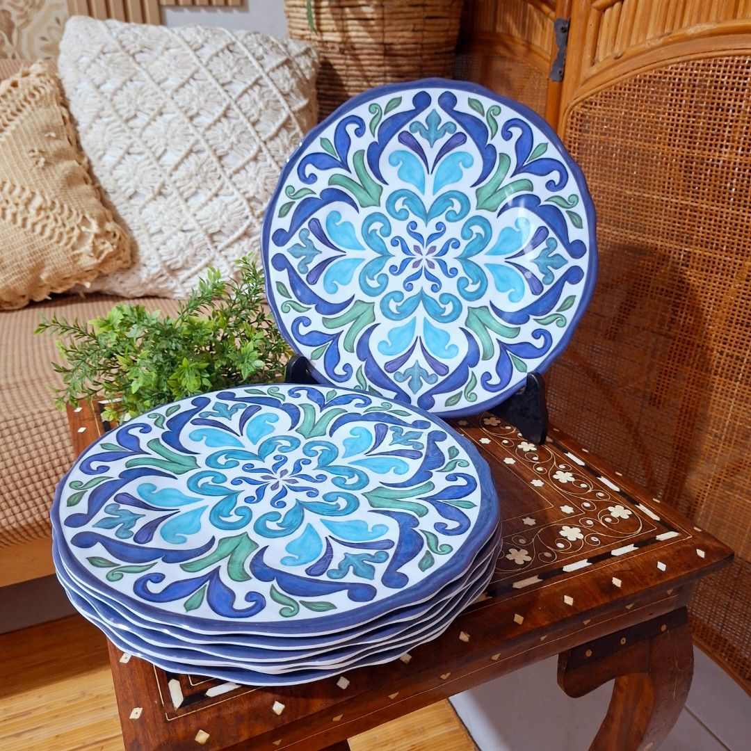 10pcs Melamine charger plate / display plate (Category: Dinnerware & Cutlery) located in Dasmarinas. Submitted by millennialmeetsvintage (Listing ID 1445311275, Image 1). Description: some have rough surface/ factory defect sold as set last price posted, no haggling 🙅🏻‍♀️ 🌍ships from DASMA, CAVITE 🚚 shipping via Lalamove only ❌no reservations, first-to-pay basis ❌no physical store, no walk-ins ❌no COD transactions.