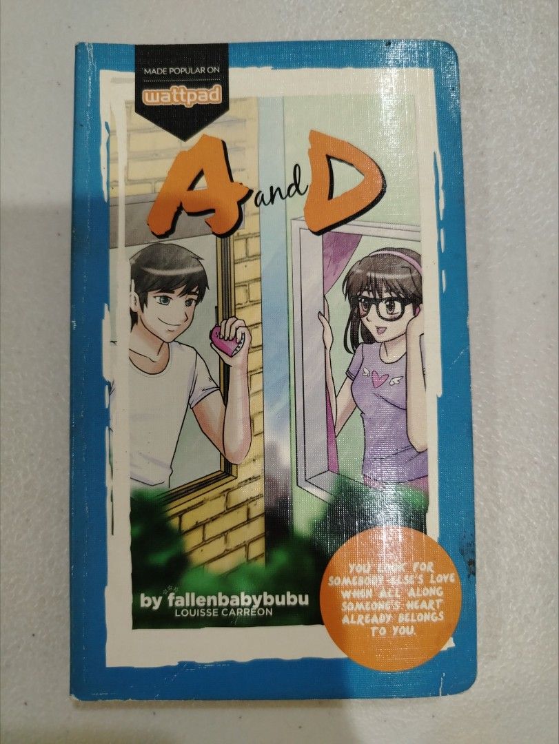 A and D by fallenbabybubu Wattpad Book (Category: Storybooks) located in Antipolo. Submitted by dmb_23 (Listing ID 1445274334, Image 1). Description: - Title: A&D book - Author: fallenbabybubu - Popular Wattpad story - Publisher: Same as 'She's Dating the Gangster' - Characters: Dakota and Aaron - Plot details available on the back cover - Price: P195.00.