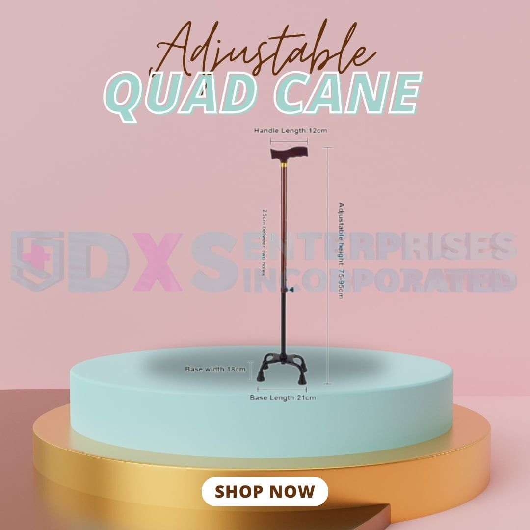ADJUSTABLE QUAD CANE (Category: Medical Supplies & Tools) located in Quezon City. Submitted by zyra26 (Listing ID 1445274133, Image 2). Description: .