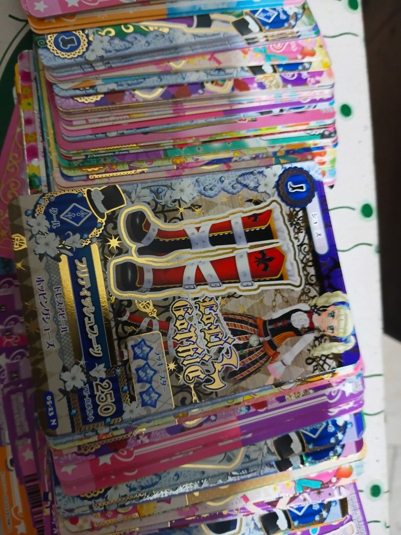 Aikatsu trading cards, 170 pcs used (Category: Raw Singles) located in Paranaque City. Submitted by 4thestate.surplusan (Listing ID 1445360309, Image 3). Description: bundle. 170 pcs.