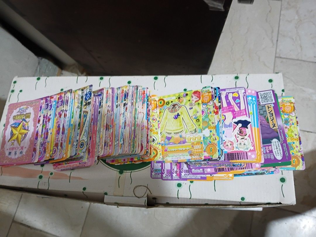 Aikatsu trading cards, 170 pcs used (Category: Raw Singles) located in Paranaque City. Submitted by 4thestate.surplusan (Listing ID 1445360309, Image 1). Description: bundle. 170 pcs.