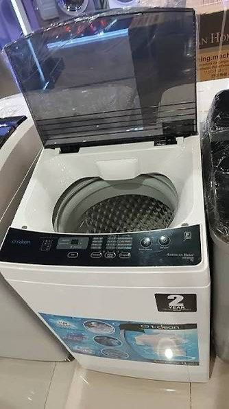 American Home AWF-M7020D Fully Auto Washing Machine (Category: Washing Machines and Dryers) located in Manila. Submitted by angelgmalle (Listing ID 1445406787, Image 1). Description: - American Home Fully Automatic Washing Machine - Model: AWF-M7020D - Capacity: 7.0 kg - Features: Strong Pulsator, Tub Clean, Adjustable Leg - Tub Material: Stainless Steel - Display: Electronic - Includes: Hoses and Manual - Condition: Brand new, still in original 