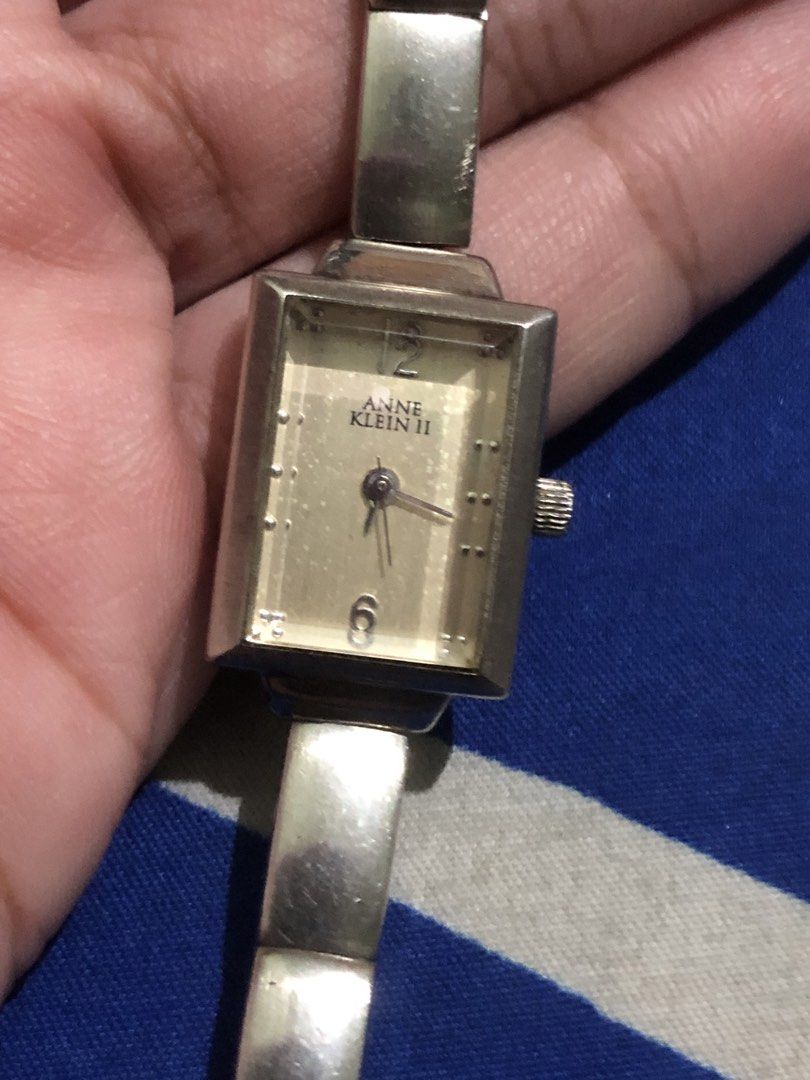 Anne Klein II steel watch (Category: Women's Watches) located in Quezon City. Submitted by markgolveo (Listing ID 1445377082, Image 1). Description: Anne Klein II steel watch Depleted batteries Signs of wears.