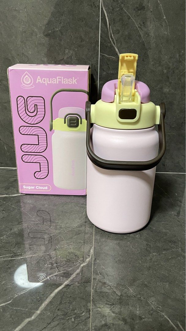 AquaFlask Jug 40oz Sugar Cloud Water Bottle (Category: Water Bottles & Tumblers) located in San Mateo. Submitted by ericaatolentino (Listing ID 1445394079, Image 3). Description: Bnew AquaFlask Jug 40oz Sugar Cloud ₱800 mop: gcash mod: Lalamove, Grab express loc: San Mateo Rizal .