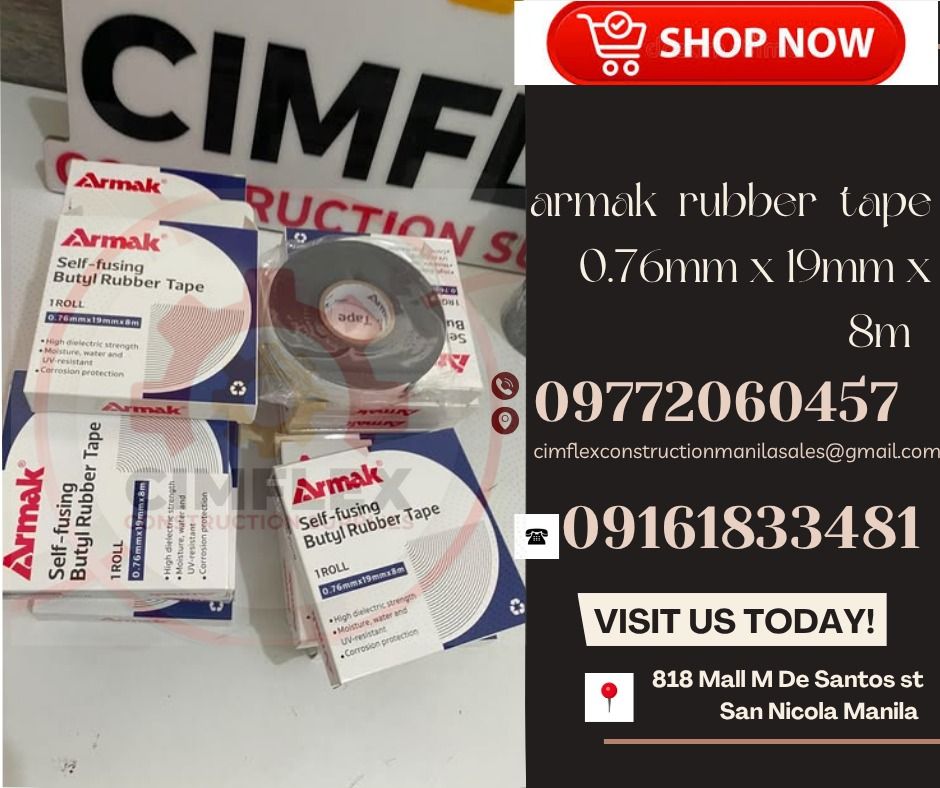 ARMAK RUBBER TAPE (Category: Cleaning Tools & Supplies) located in Manila. Submitted by cimflexcon63754 (Listing ID 1445419913, Image 1). Description: ARMAK RUBBER TAPE .