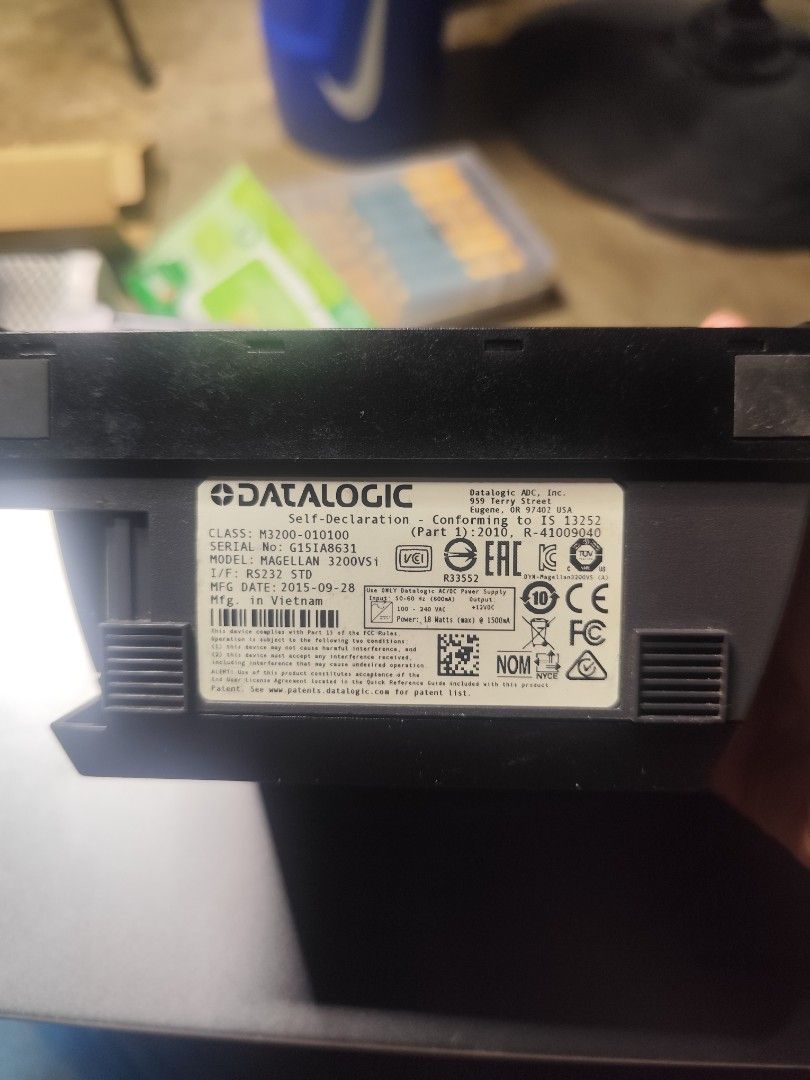 [AS-IS] Datalogic Magellan 3200VSi Barcode Scanner (Category: Printers, Scanners & Copiers) located in Binangonan. Submitted by r0nb1nt5cat5co (Listing ID 1445271063, Image 3). Description: Selling this AS-IS Condition Datalogic Magellan 3200VSi. No Cables Not Tested/Selling AS-IS Power Supply and Cable are available online. This barcode scanner cost 15K on Orange App. Issues The last pic, has a exposed LED Lights when powered on, because the dif