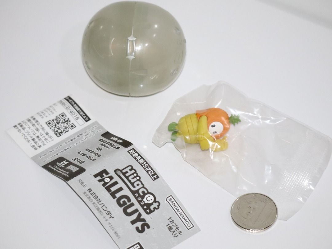 Bandai Gashapon Fall Guys Hugcot Pineapple Costume (Category: Designer & Blind Box Toys) located in Mandaluyong City. Submitted by kups96 (Listing ID 1445372425, Image 2). Description: Fall Guys Hugcot Pineapple Costume Sealed / Perfect condition 2 pieces available Price: PHP 350 each Plus shipping fee depending on your location. Alternatively, you may also book lalamove. Location: Mandaluyong .
