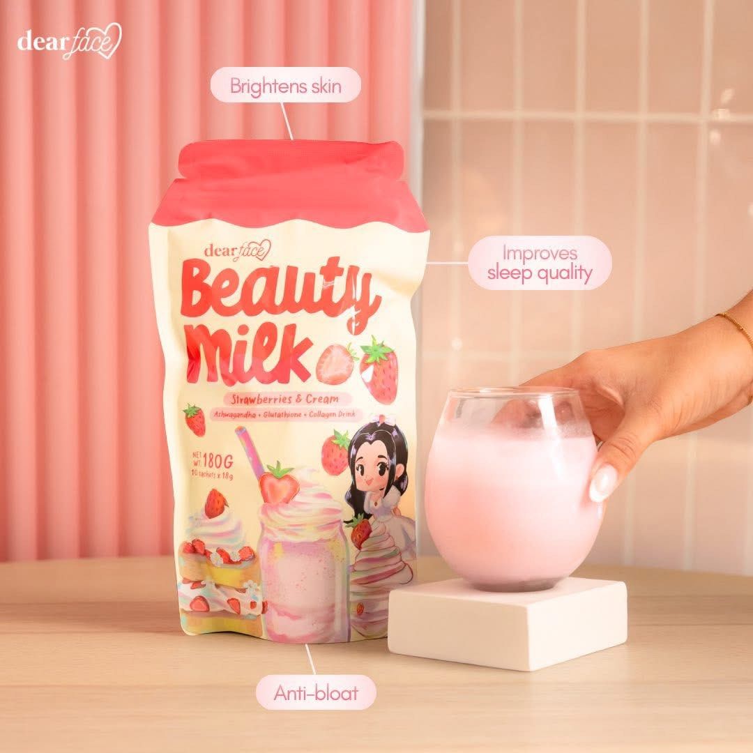 Beauty Milk (Category: Health Food, Drinks & Tonics) located in Quezon City. Submitted by biancakingggg (Listing ID 1445259456, Image 2). Description: Available Flavor 🍓&🍈 📍Holy Spirit Quezon City .