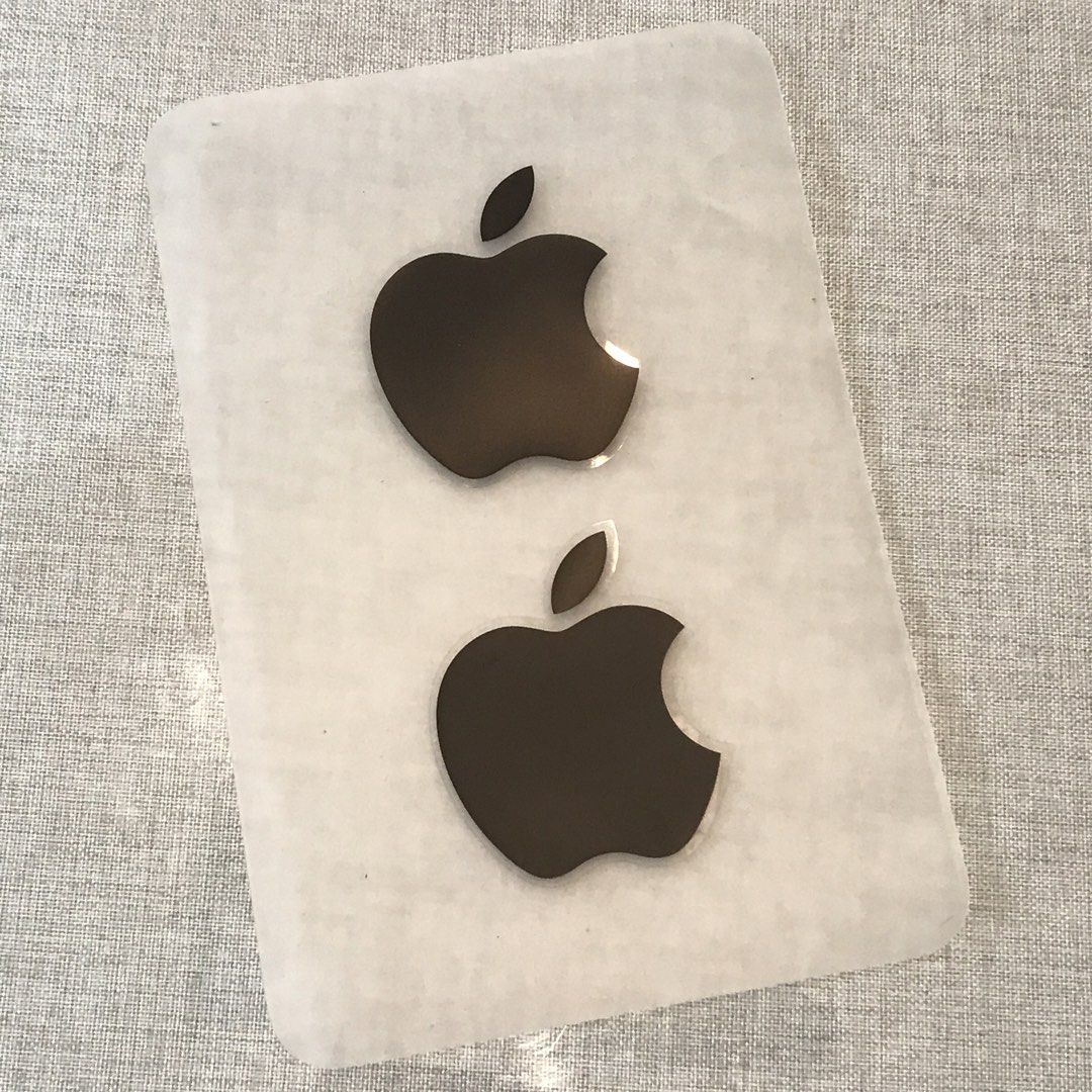 Authentic Black Apple Logo Stickers489087612612126720