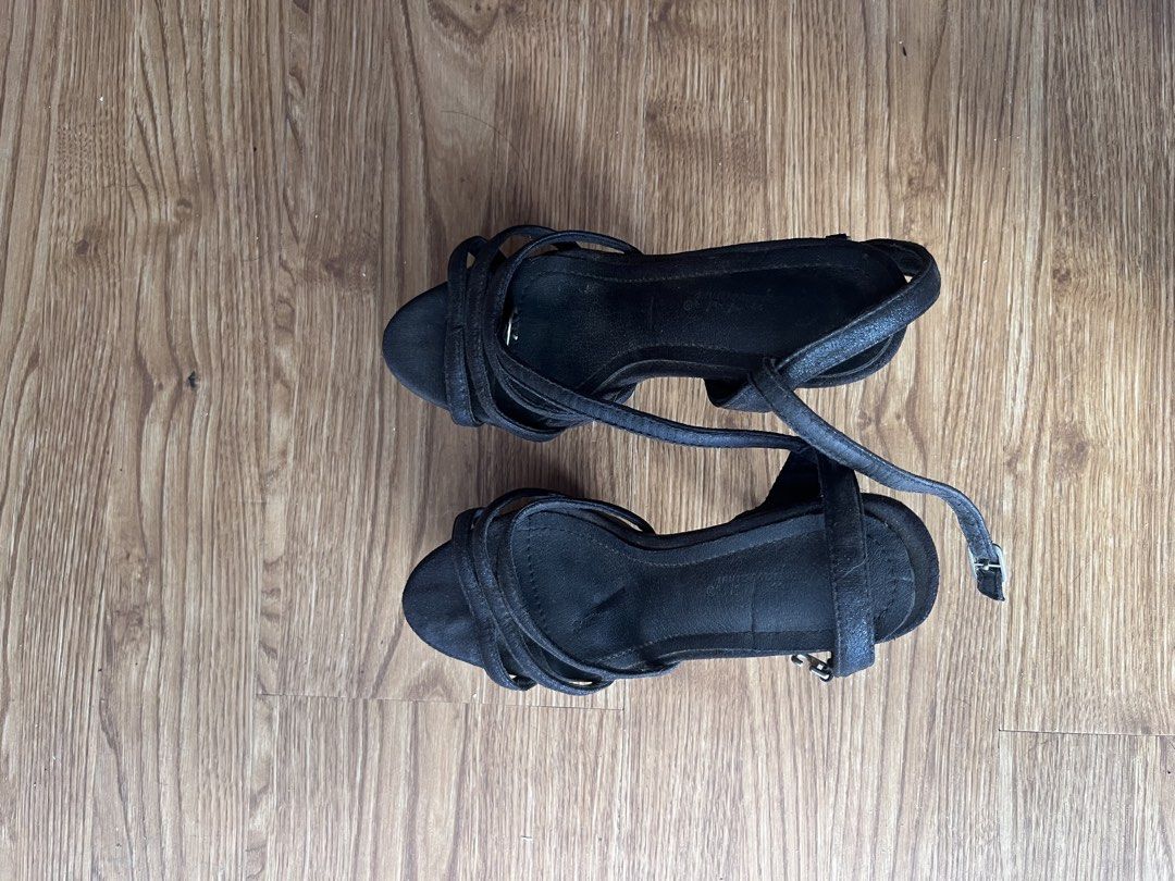 Black Platform Stiletto Heels with Straps and Laces (Category: Heels) located in Quezon City. Submitted by fromfairydust (Listing ID 1445327429, Image 2). Description: - Black platform heels - Multiple straps across foot and ankle - Lace-up front - Side zipper for easy on/off - High stiletto heel - Platform sole - Ideal for dressing up outfits.